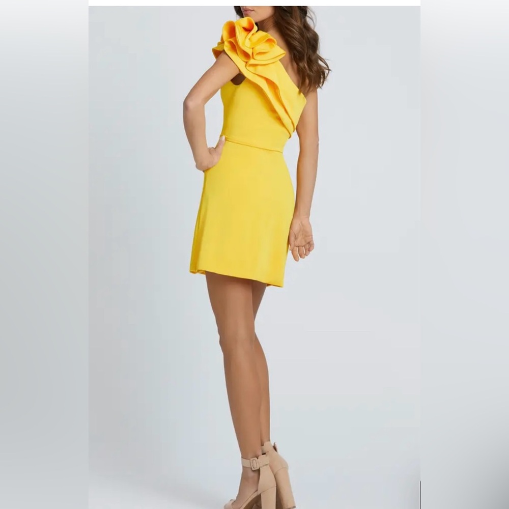 Ieena For Mac Dugal Ruffle One-Shoulder Dress
